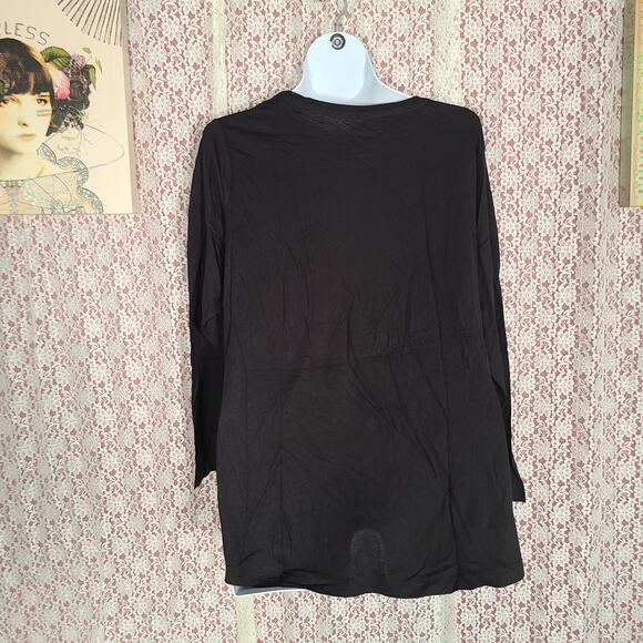 NWT Faded Glory black long sleeve top size 3X - Picture 6 of 7